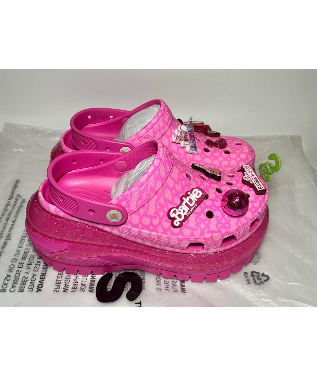 CROCS Розовые резиновые сабо, фото 8