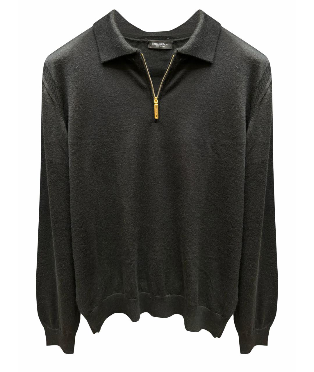 STEFANO RICCI Черный кашемировый джемпер / свитер, фото 1