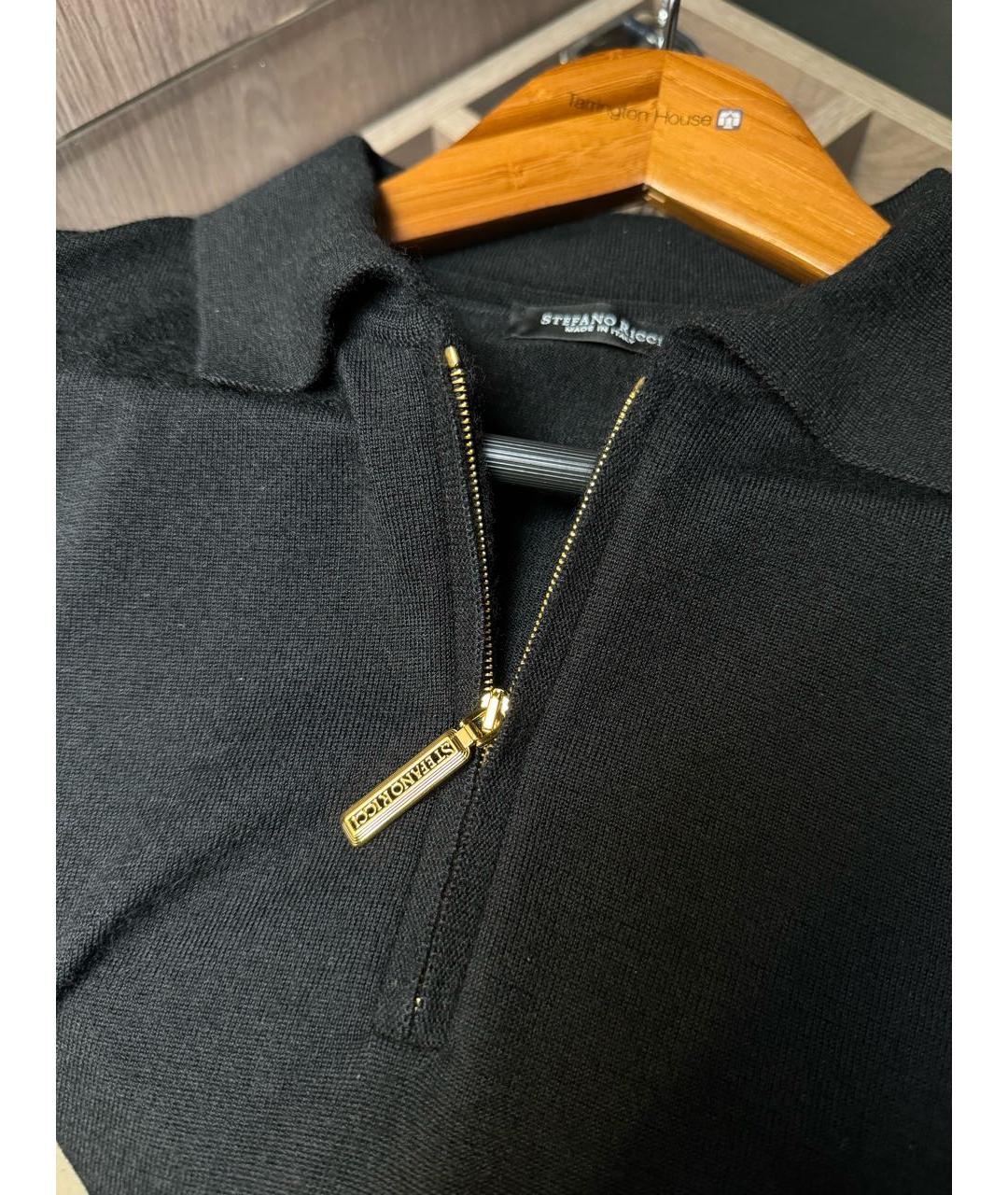 STEFANO RICCI Черный кашемировый джемпер / свитер, фото 5