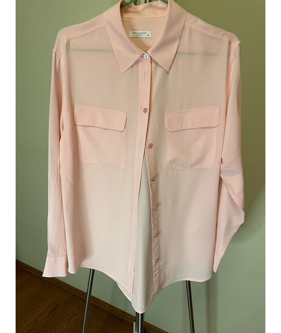 EQUIPMENT Розовая шелковая блузы, фото 9