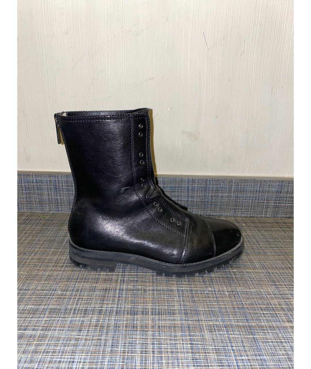JIMMY CHOO Черные кожаные ботинки, фото 5