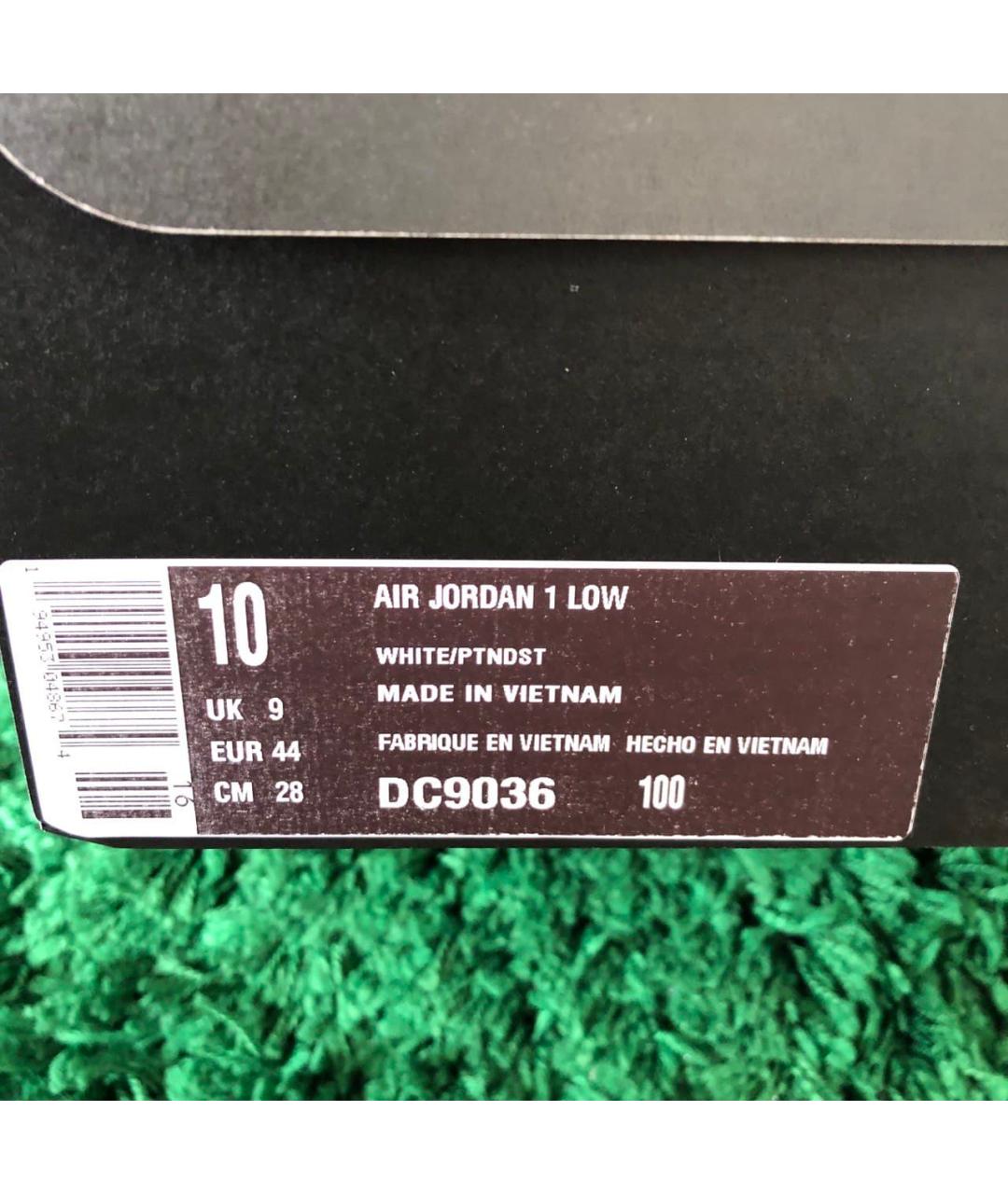 JORDAN Серебряные кожаные низкие кроссовки / кеды, фото 5