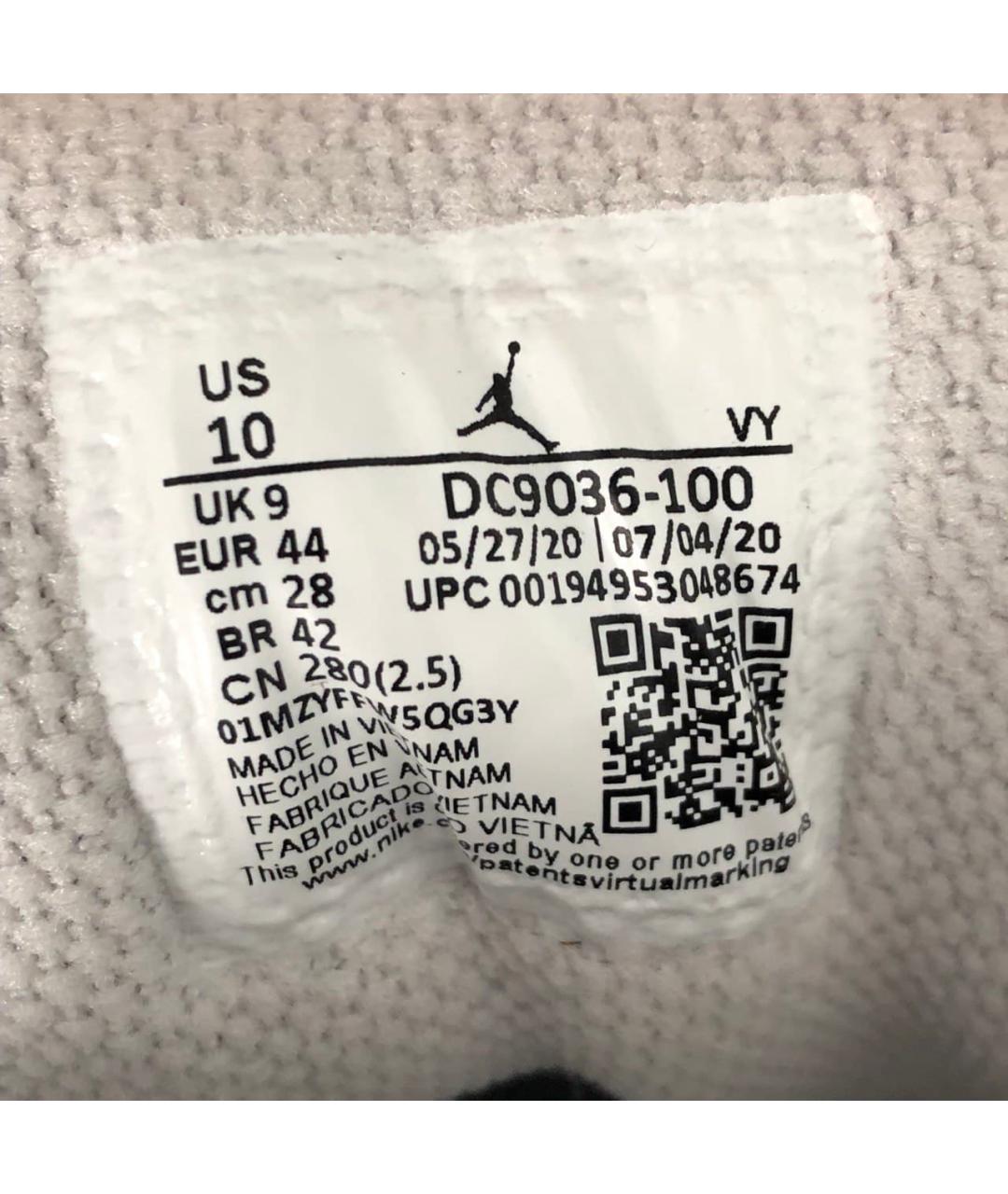 JORDAN Серебряные кожаные низкие кроссовки / кеды, фото 6