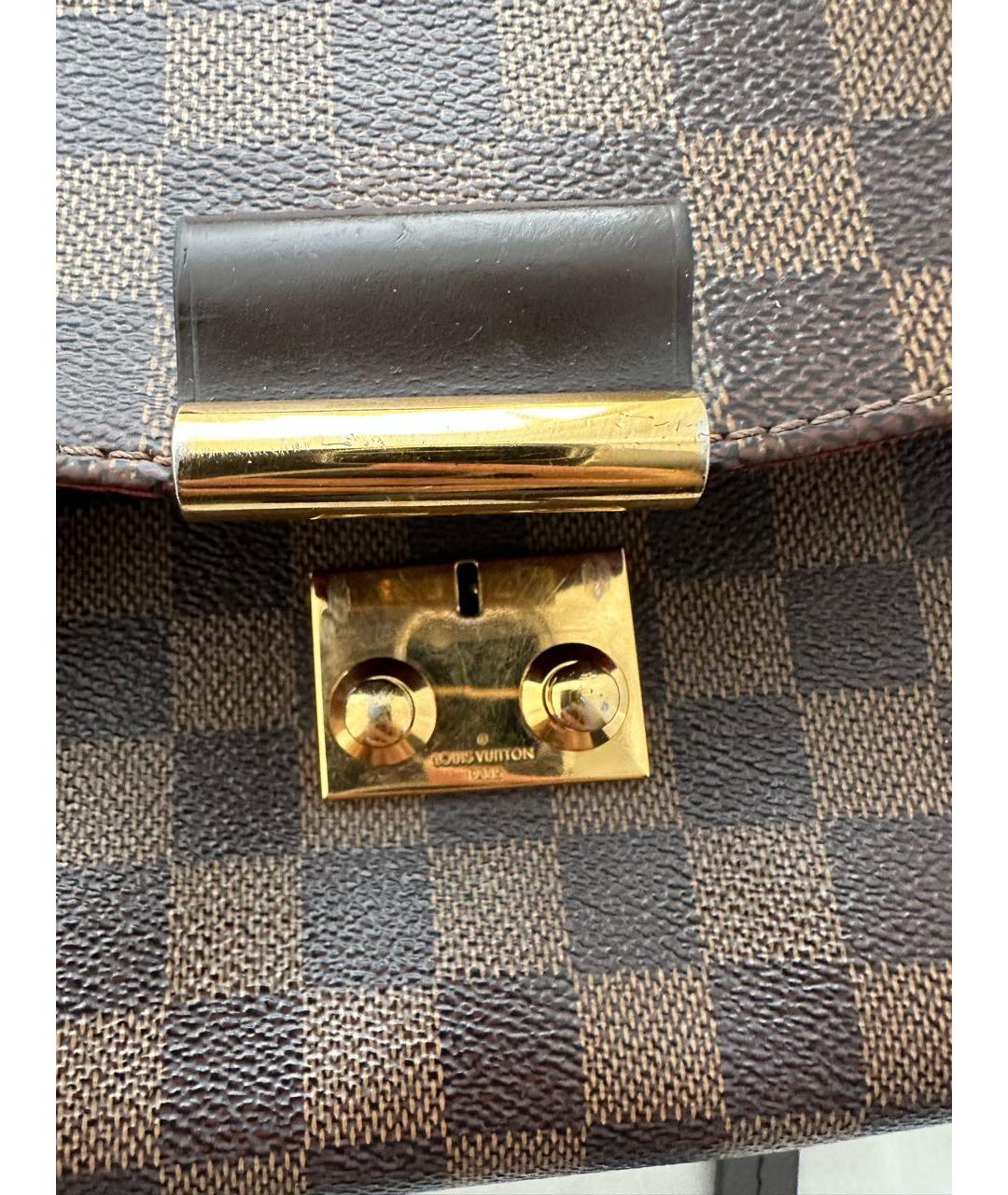 LOUIS VUITTON Коричневая кожаная сумка с короткими ручками, фото 8