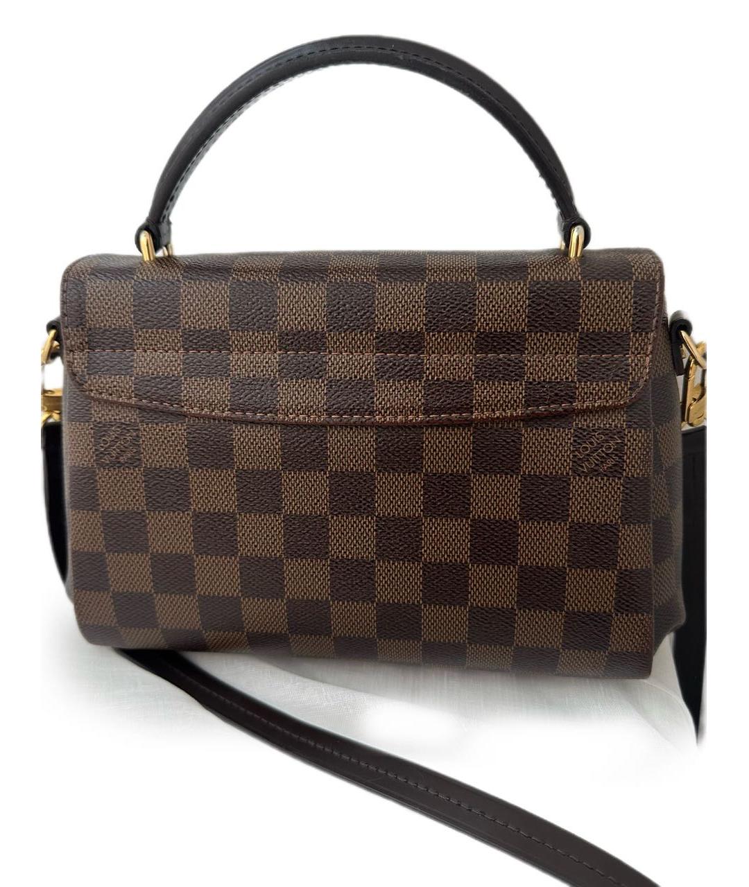 LOUIS VUITTON Коричневая кожаная сумка с короткими ручками, фото 3