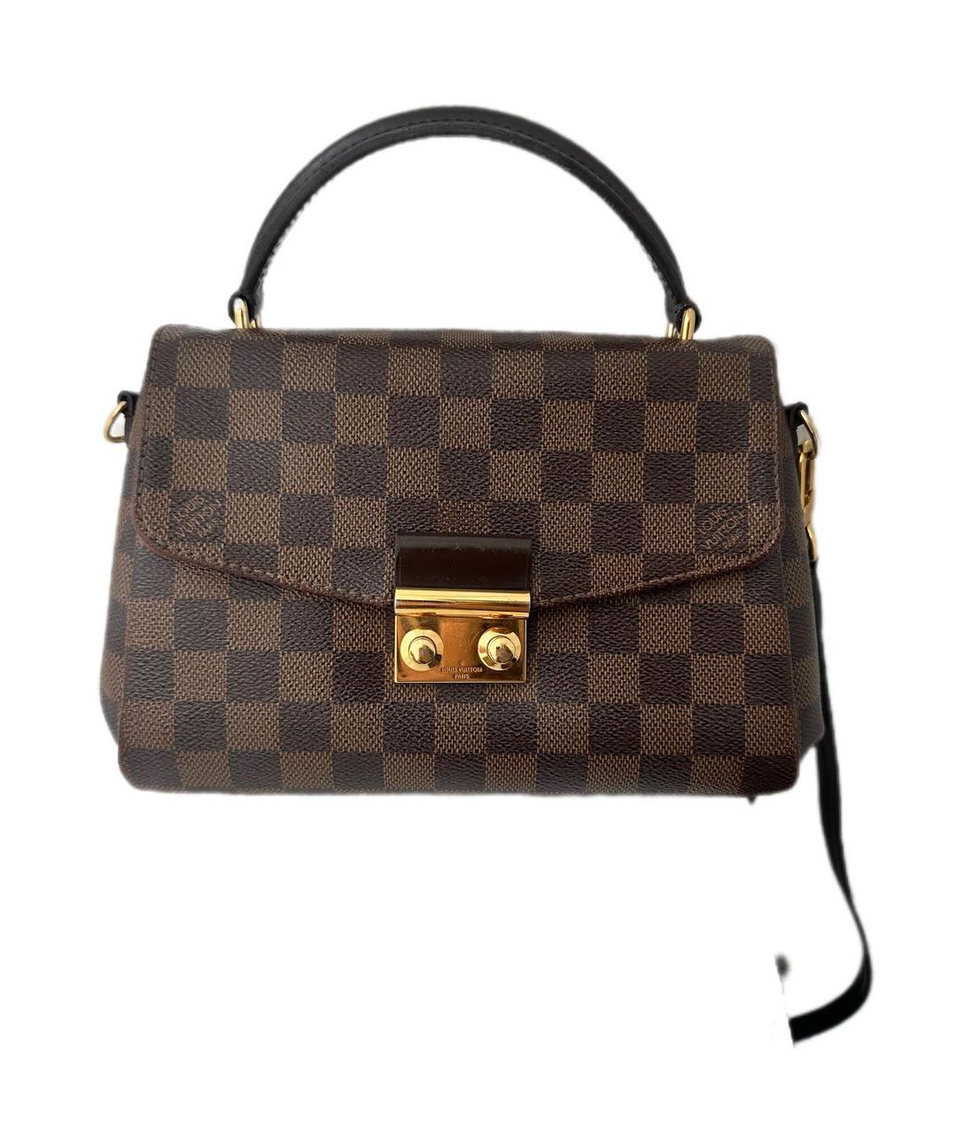 LOUIS VUITTON Коричневая кожаная сумка с короткими ручками, фото 9
