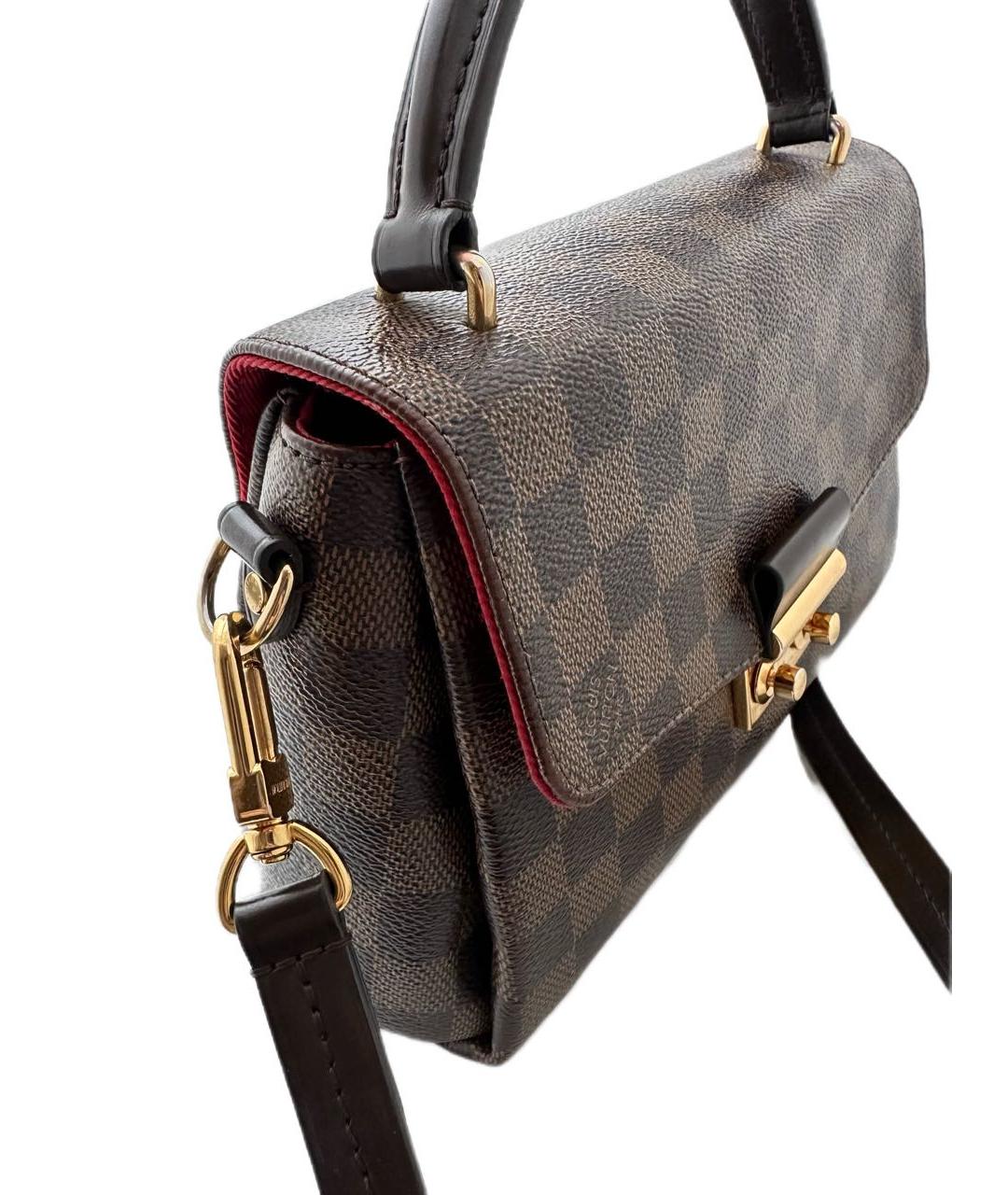 LOUIS VUITTON Коричневая кожаная сумка с короткими ручками, фото 2