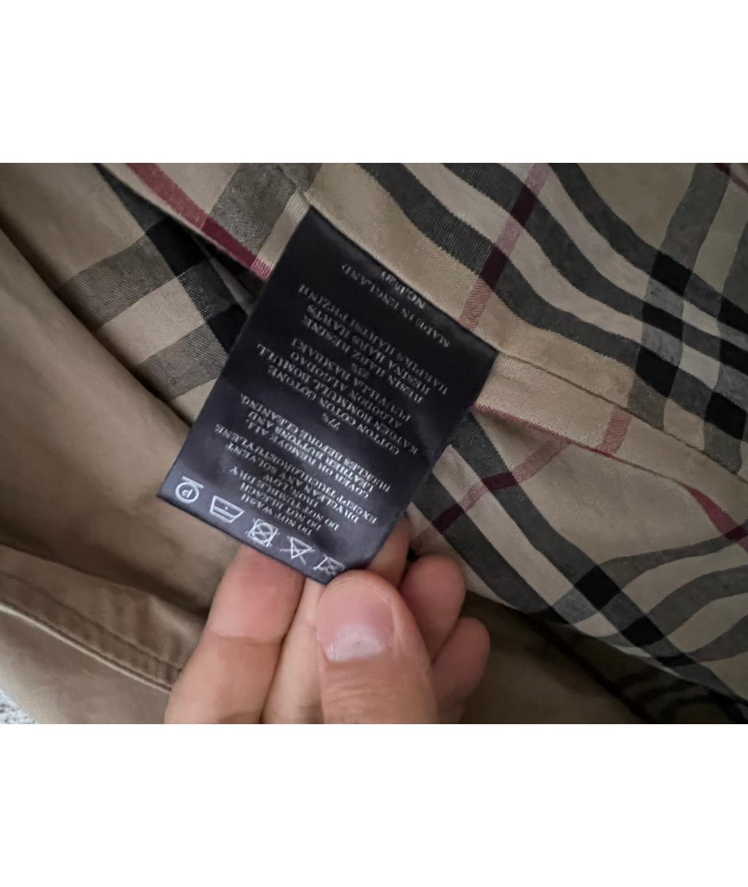 BURBERRY Бежевый тренч / плащ, фото 5