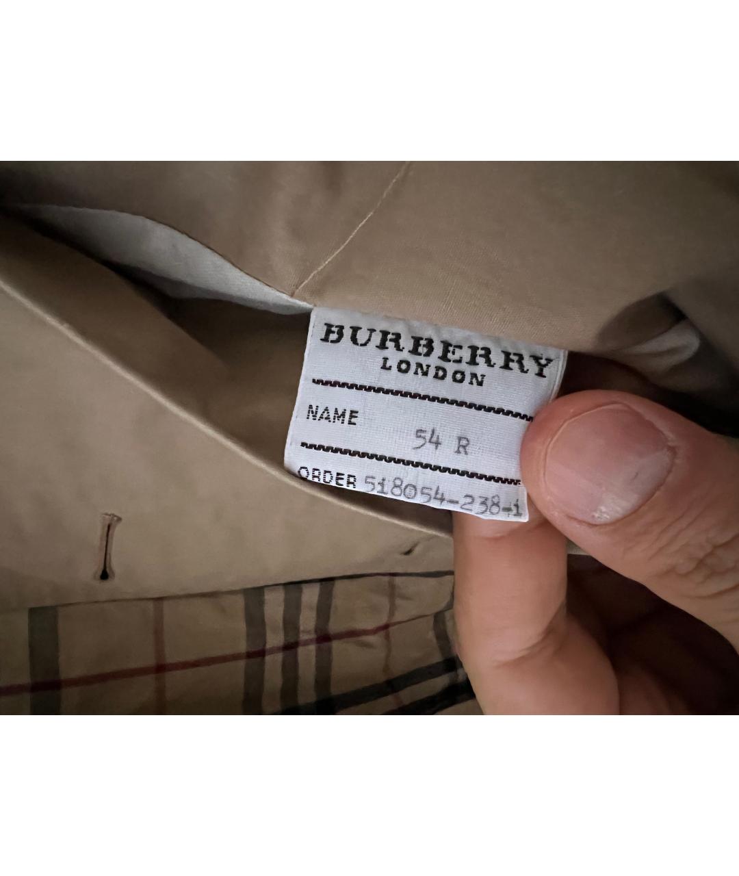BURBERRY Бежевый тренч / плащ, фото 6