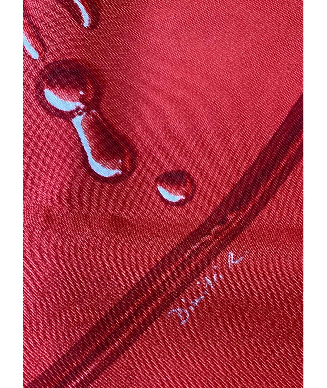 HERMES PRE-OWNED Красный шелковый платок, фото 7