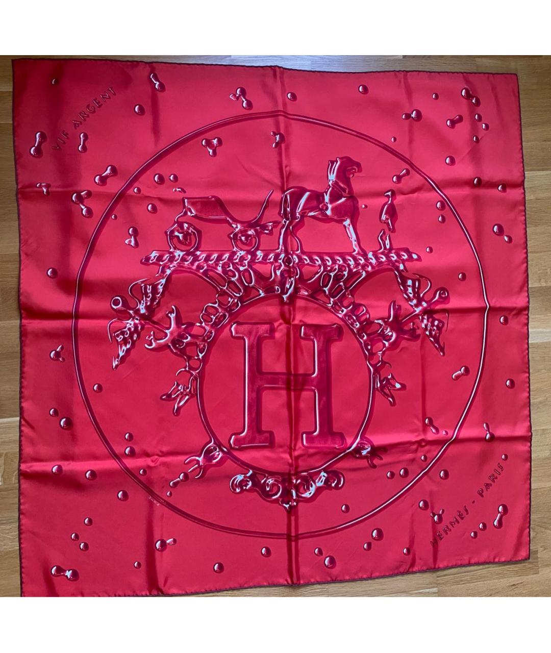 HERMES PRE-OWNED Красный шелковый платок, фото 8
