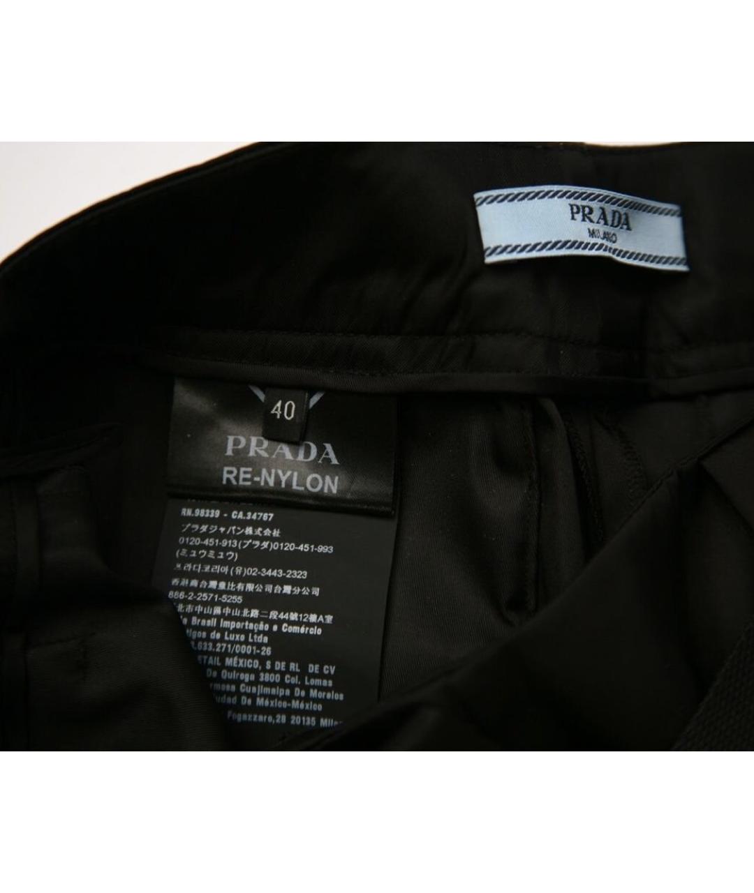 PRADA Черные полиамидовые шорты, фото 4
