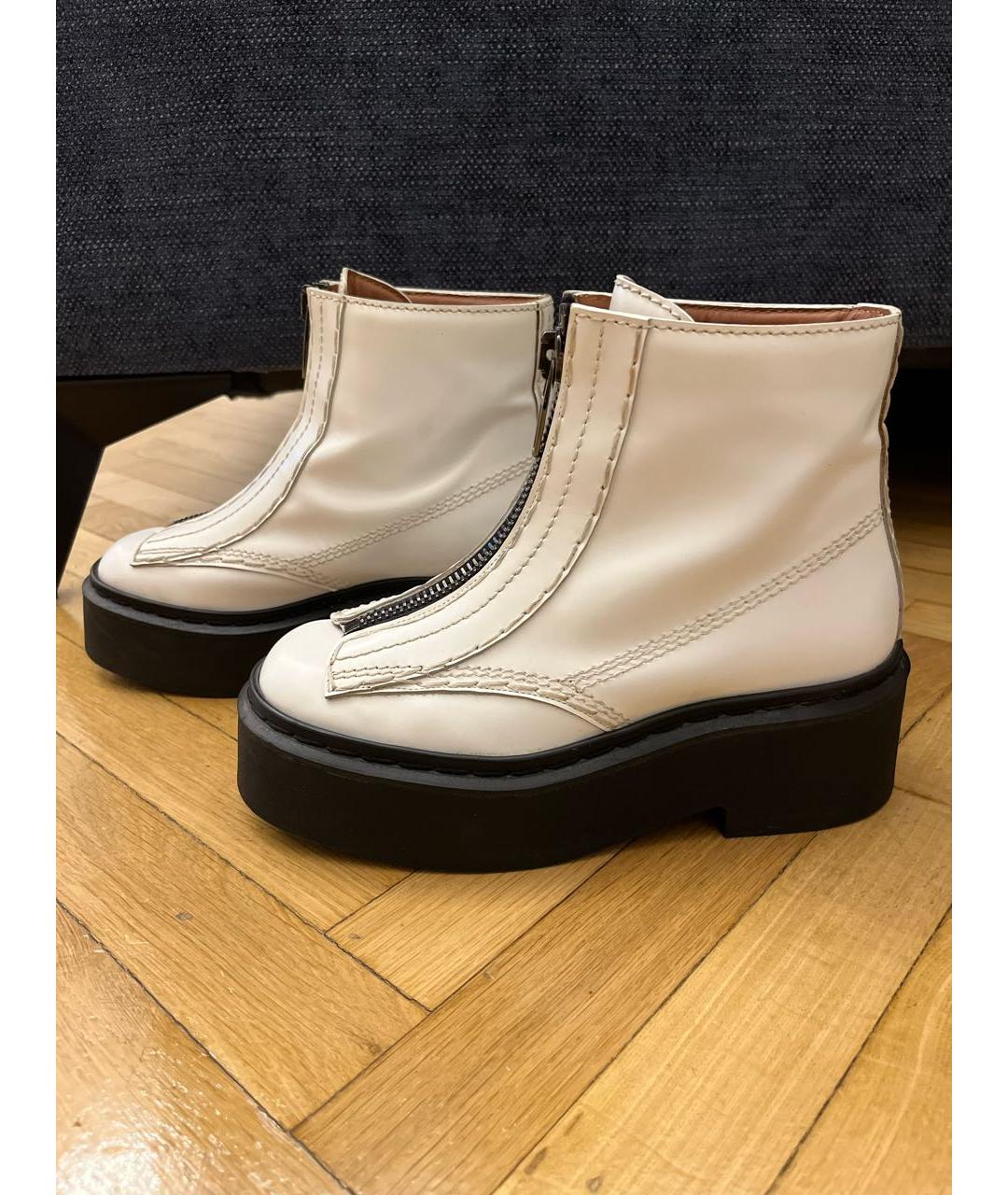 CELINE PRE-OWNED Белые ботинки из лакированной кожи, фото 7