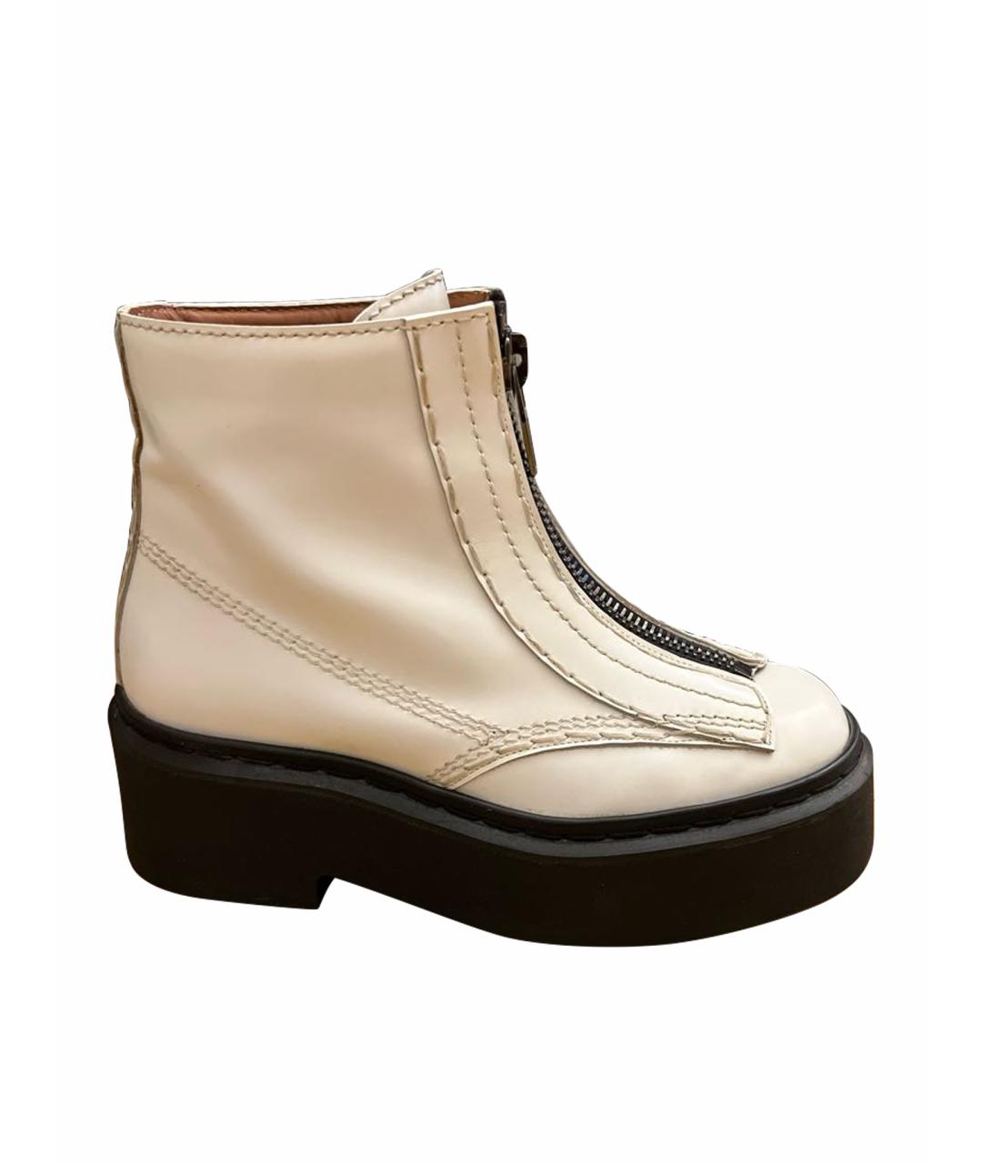 CELINE PRE-OWNED Белые ботинки из лакированной кожи, фото 1
