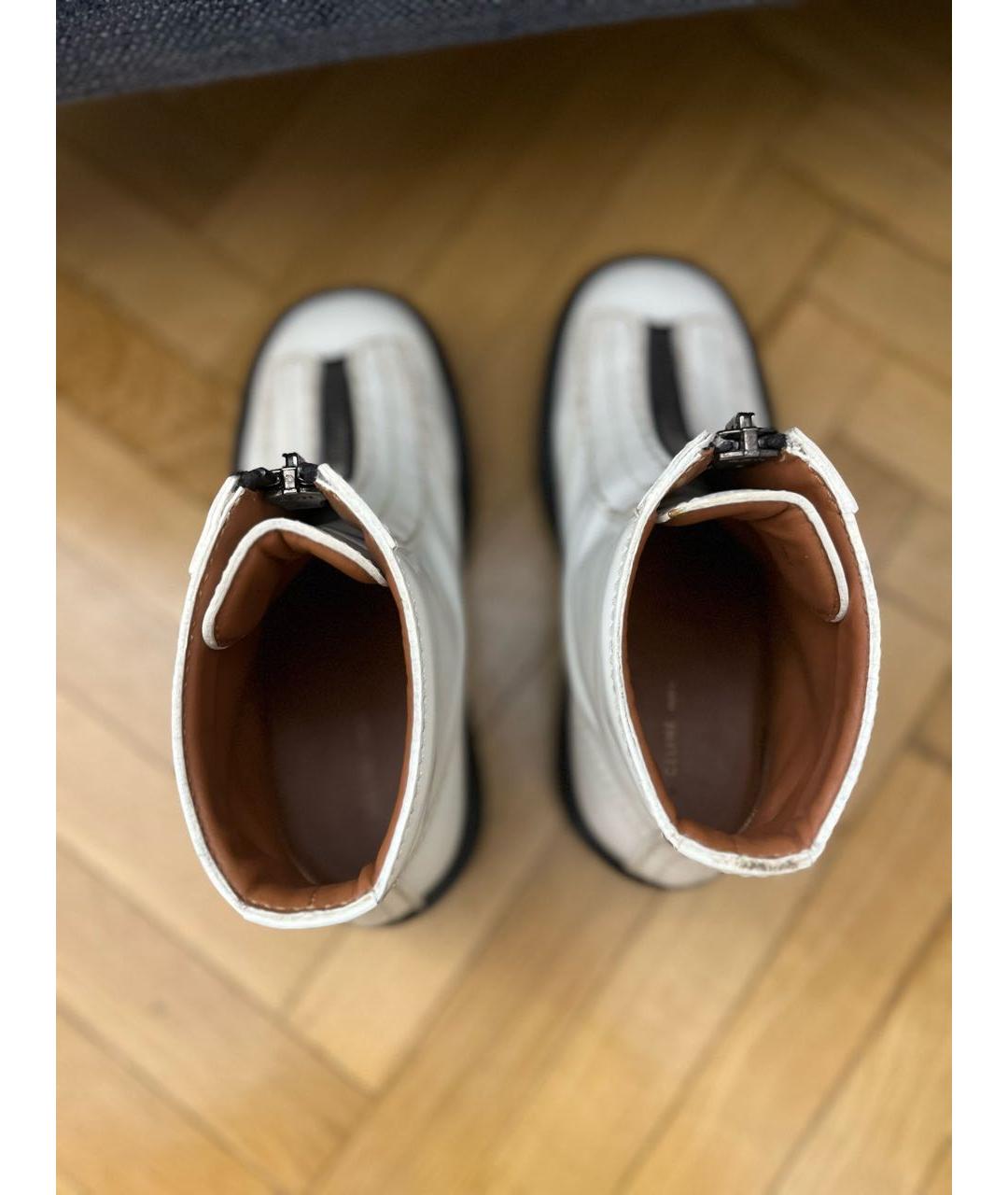 CELINE PRE-OWNED Белые ботинки из лакированной кожи, фото 4