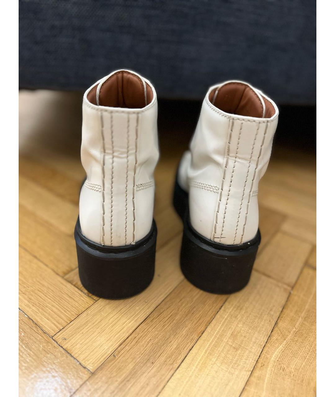 CELINE PRE-OWNED Белые ботинки из лакированной кожи, фото 3