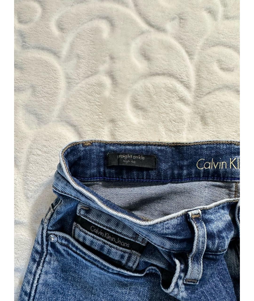 CALVIN KLEIN JEANS Синие хлопковые джинсы слим, фото 3