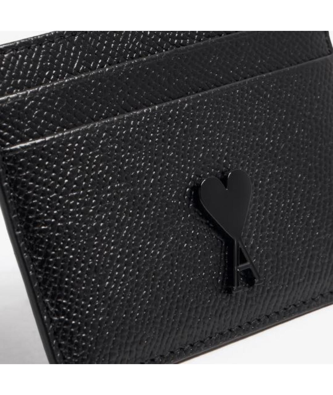 AMI Черный кожаный кардхолдер, фото 3