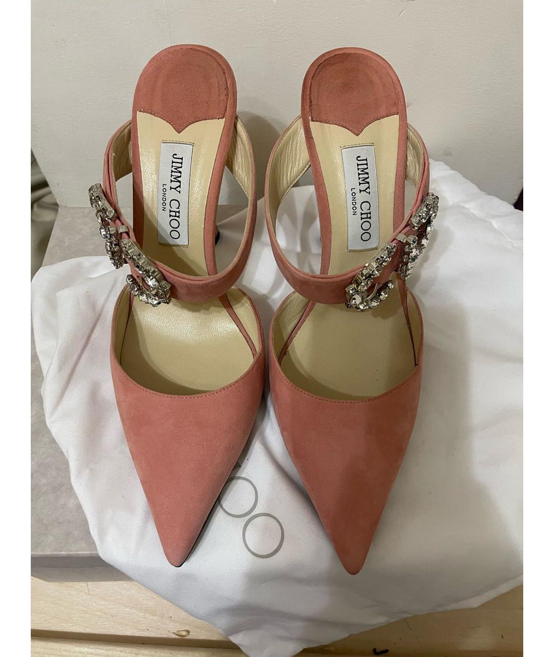 JIMMY CHOO Коралловые замшевые туфли, фото 2