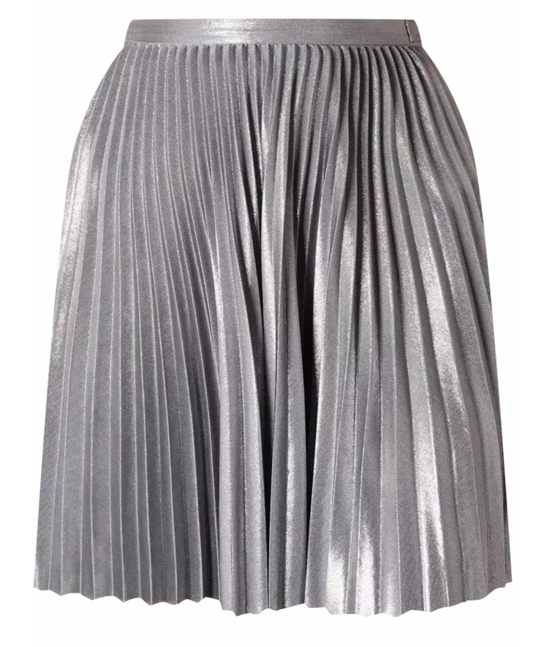 HALSTON HERITAGE Серебряная полиэстеровая юбка мини, фото 1