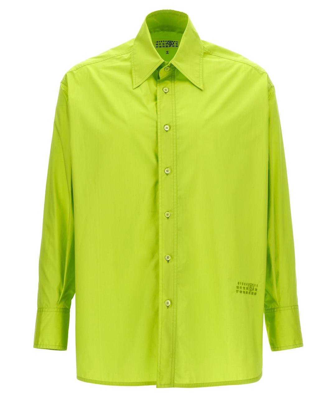 MAISON MARGIELA Зеленая хлопковая кэжуал рубашка, фото 1