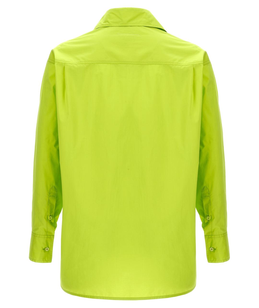 MAISON MARGIELA Зеленая хлопковая кэжуал рубашка, фото 2