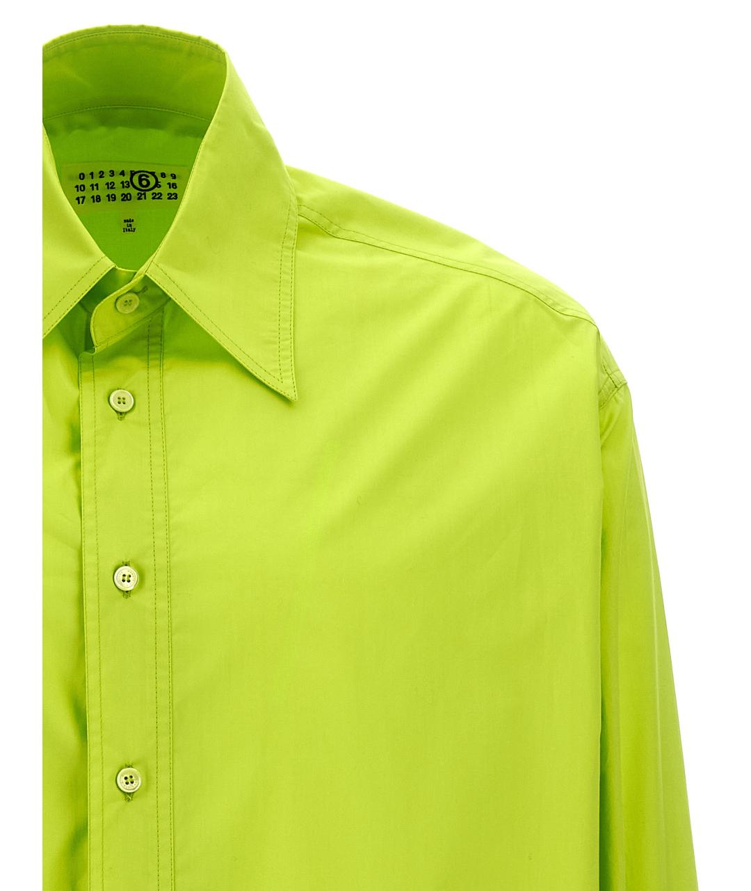 MAISON MARGIELA Зеленая хлопковая кэжуал рубашка, фото 3