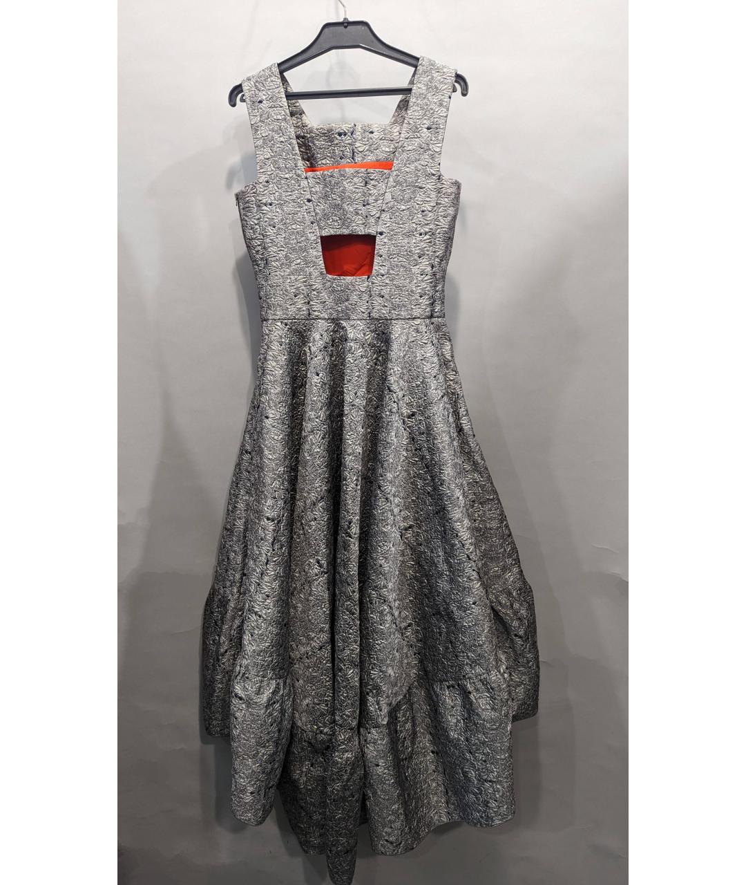 ANTONIO BERARDI Серебряное полиэстеровое вечернее платье, фото 2
