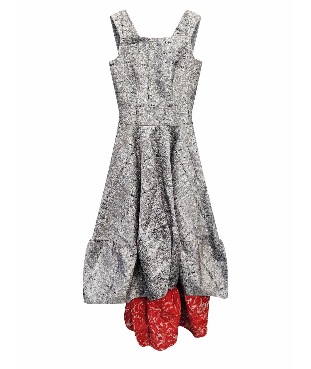 ANTONIO BERARDI Серебряное полиэстеровое вечернее платье, фото 1
