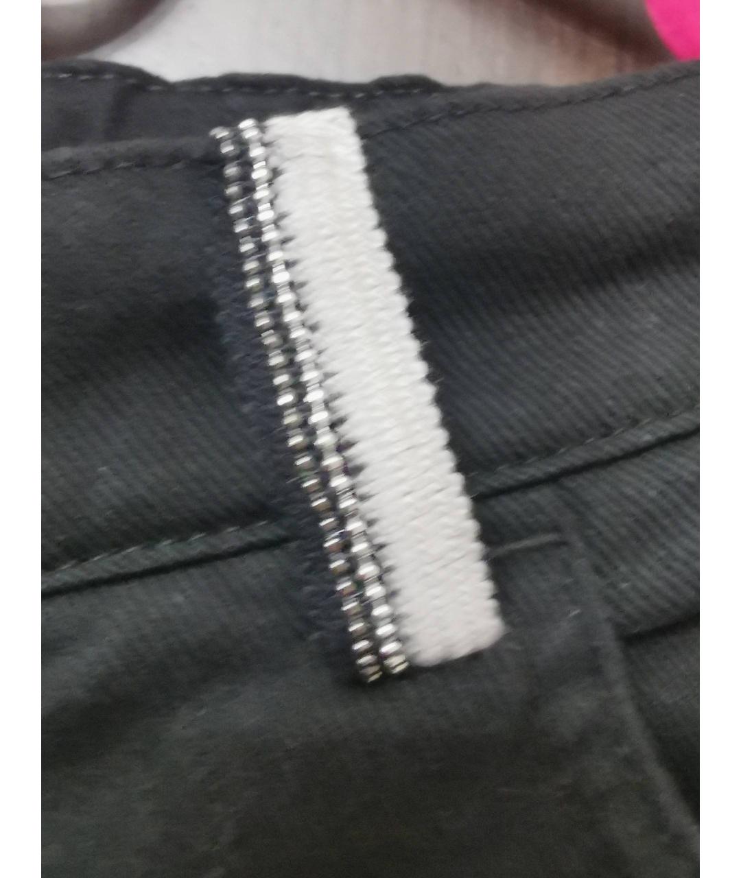 PANICALE Черные хлопко-эластановые прямые джинсы, фото 4