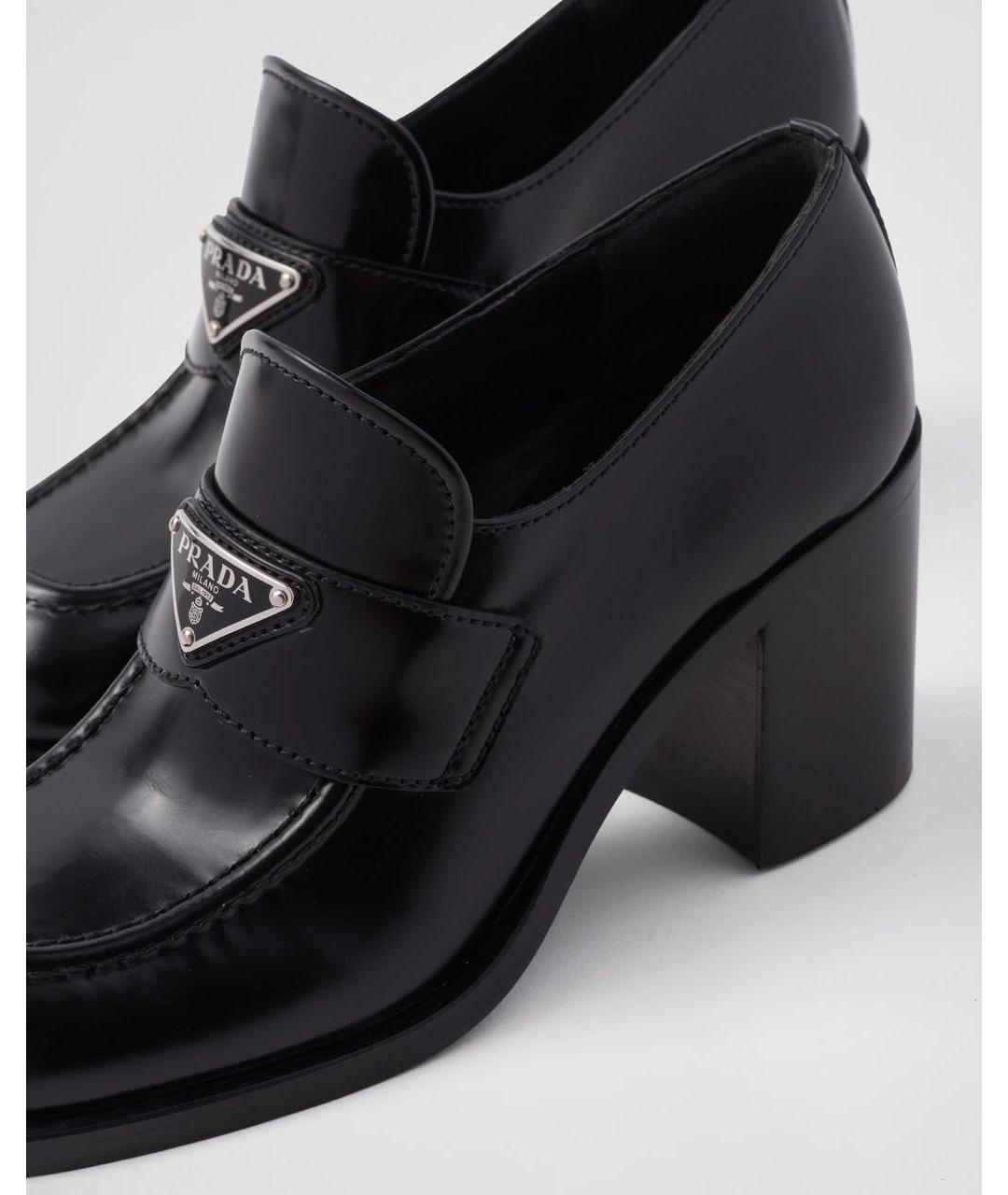 PRADA Черные кожаные лоферы, фото 3