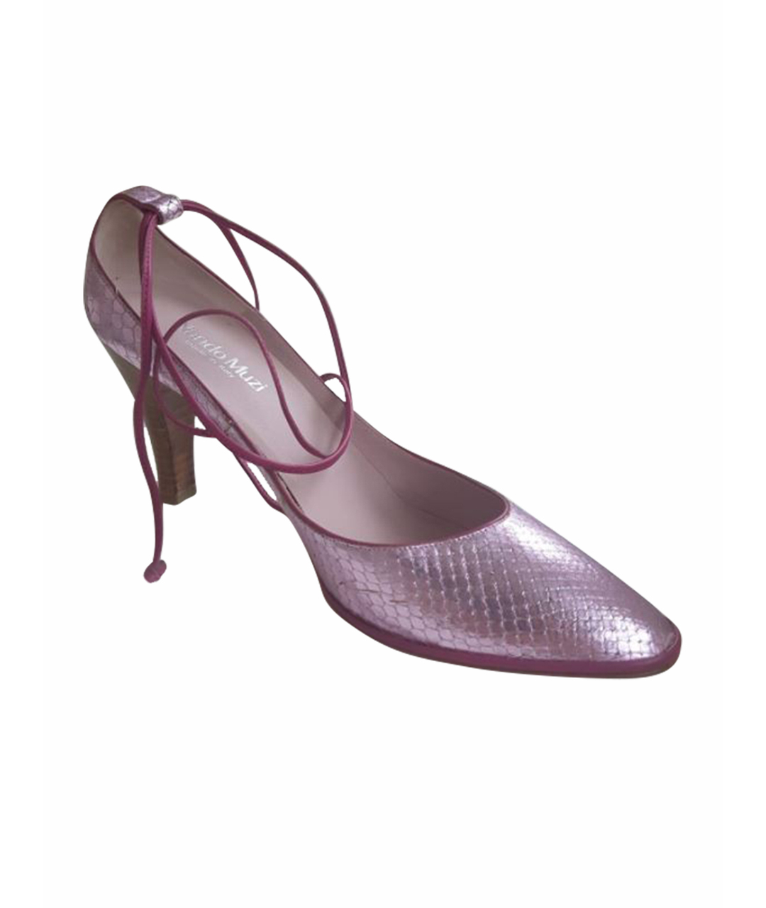 NANDO MUZI Розовые туфли из экзотической кожи, фото 1