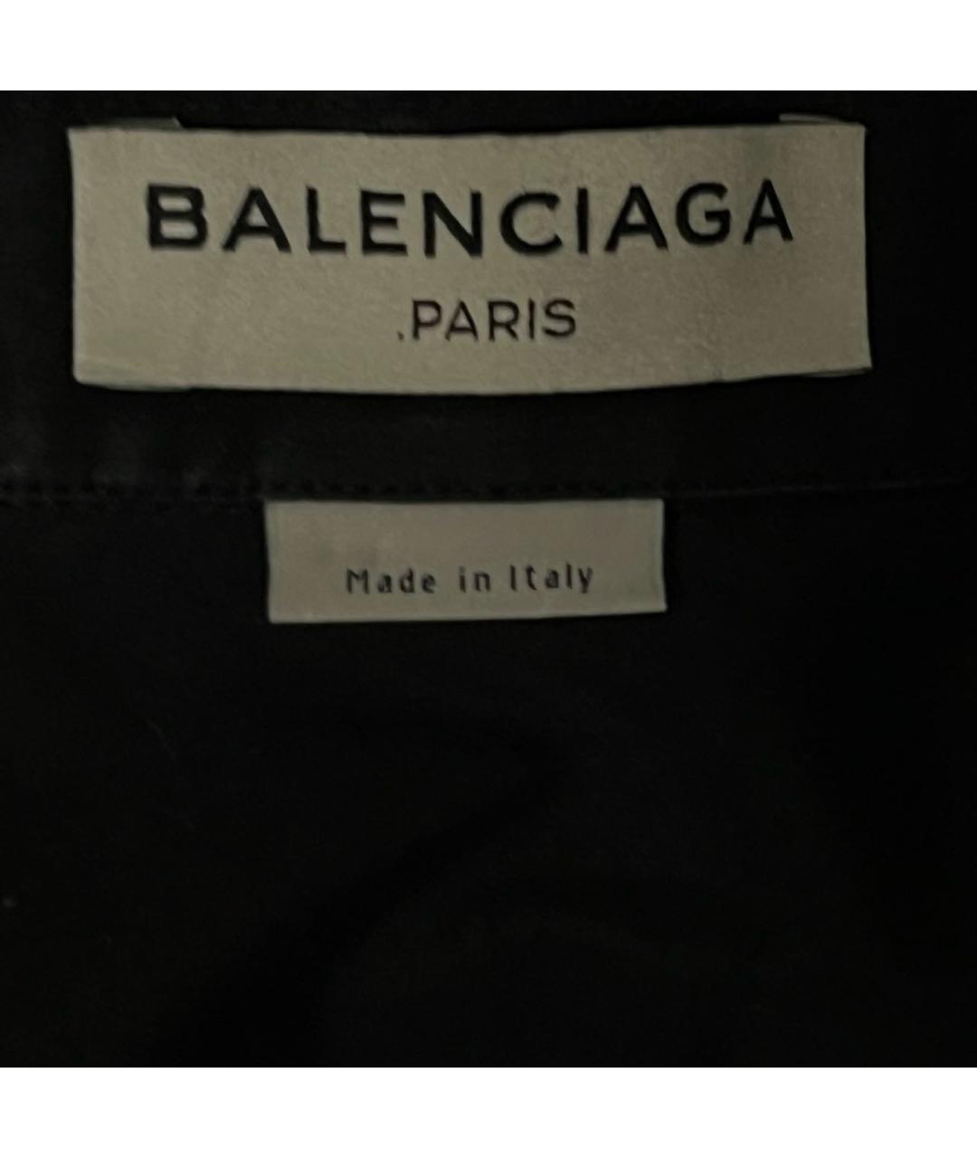 BALENCIAGA Черная хлопковая классическая рубашка, фото 3