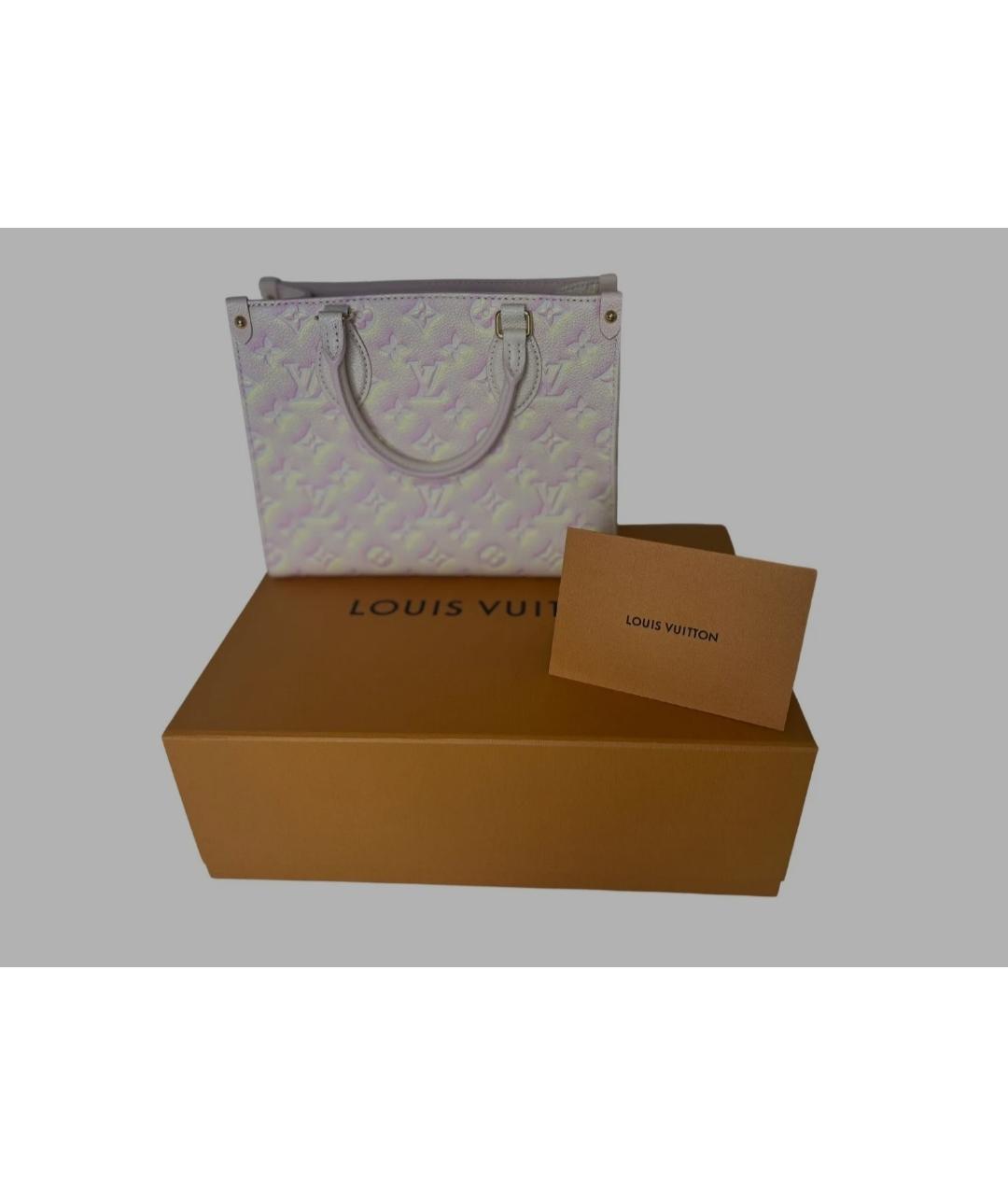 LOUIS VUITTON Розовая кожаная сумка с короткими ручками, фото 4
