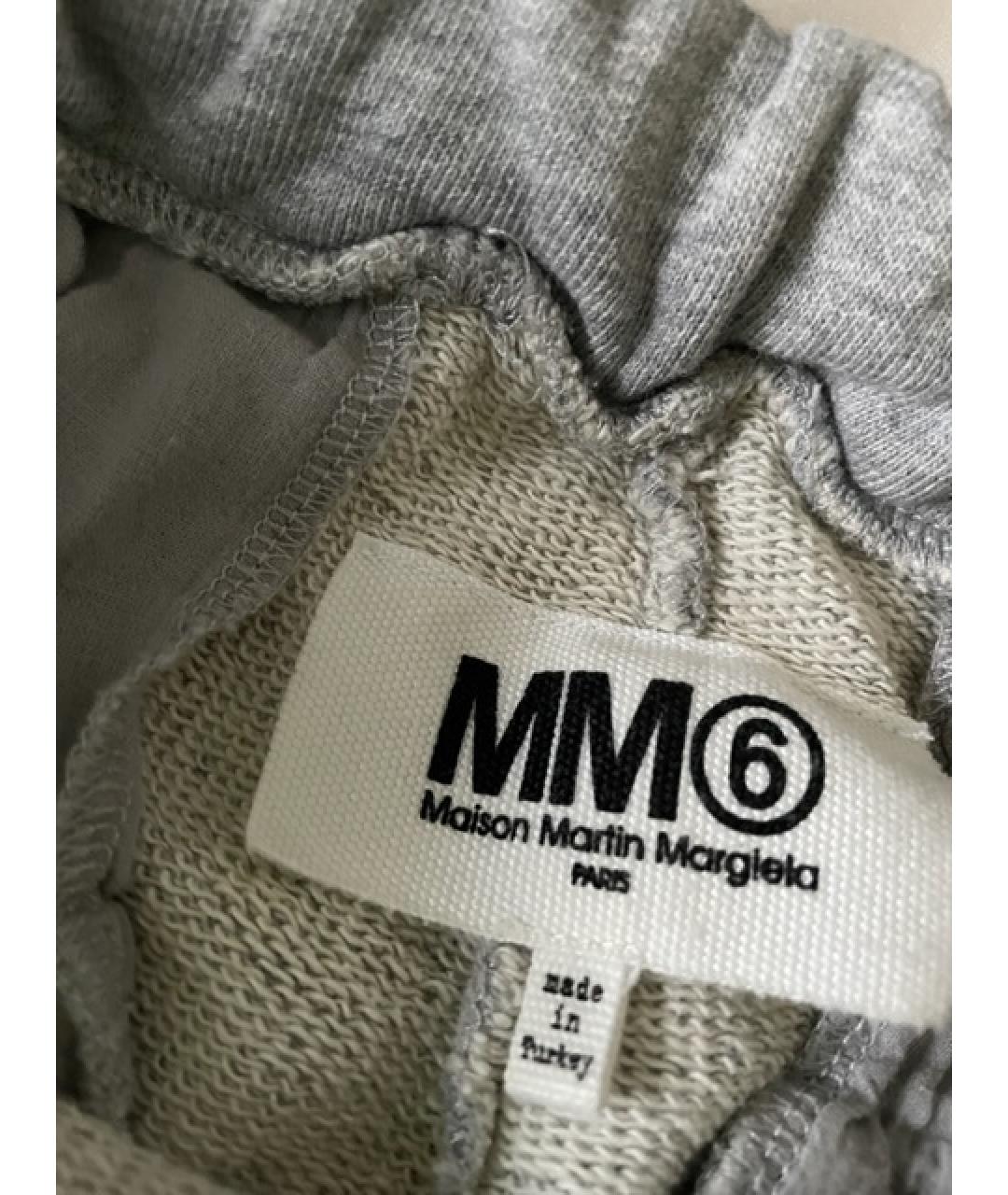 MM6 MAISON MARGIELA Серые хлопковые спортивные брюки и шорты, фото 4