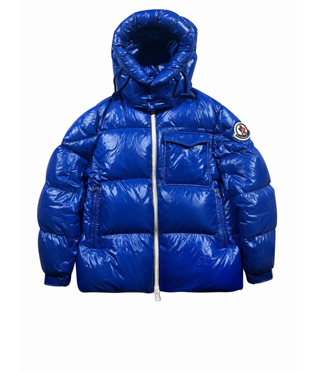 MONCLER Синий пуховик, фото 1