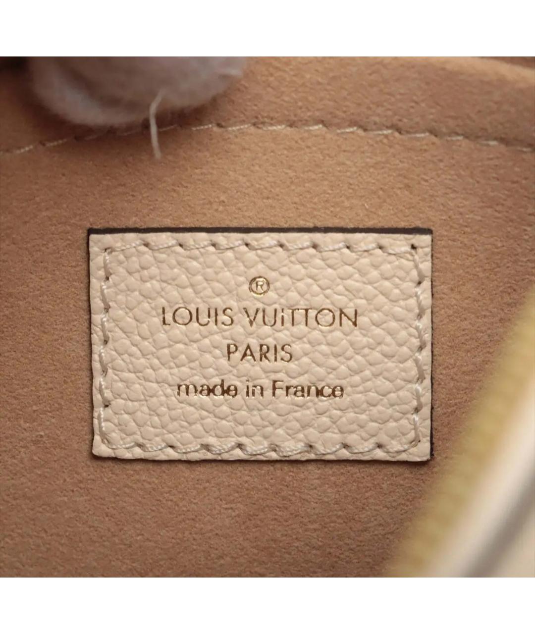 LOUIS VUITTON Бежевая кожаная сумка через плечо, фото 4