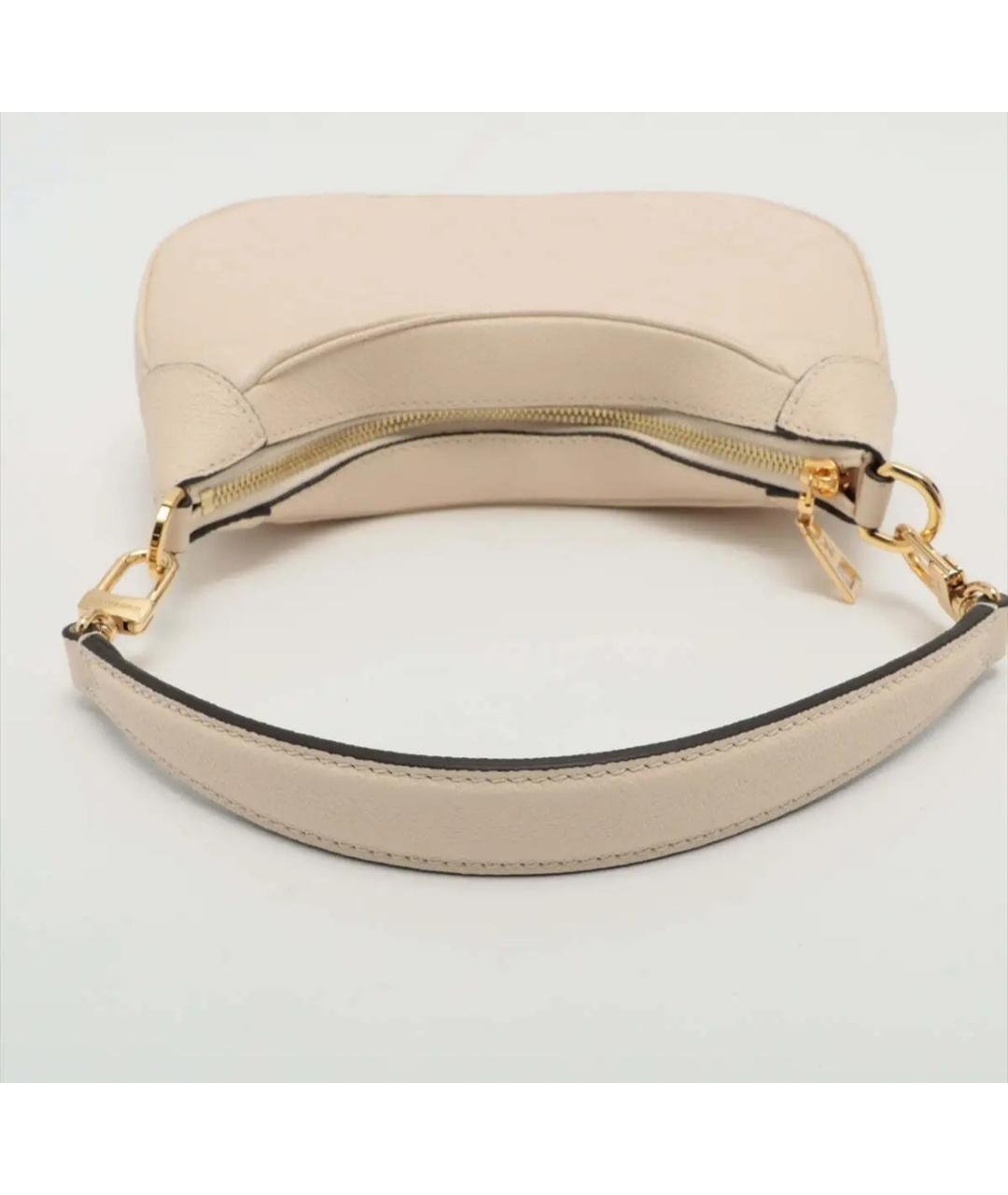 LOUIS VUITTON Бежевая кожаная сумка через плечо, фото 2
