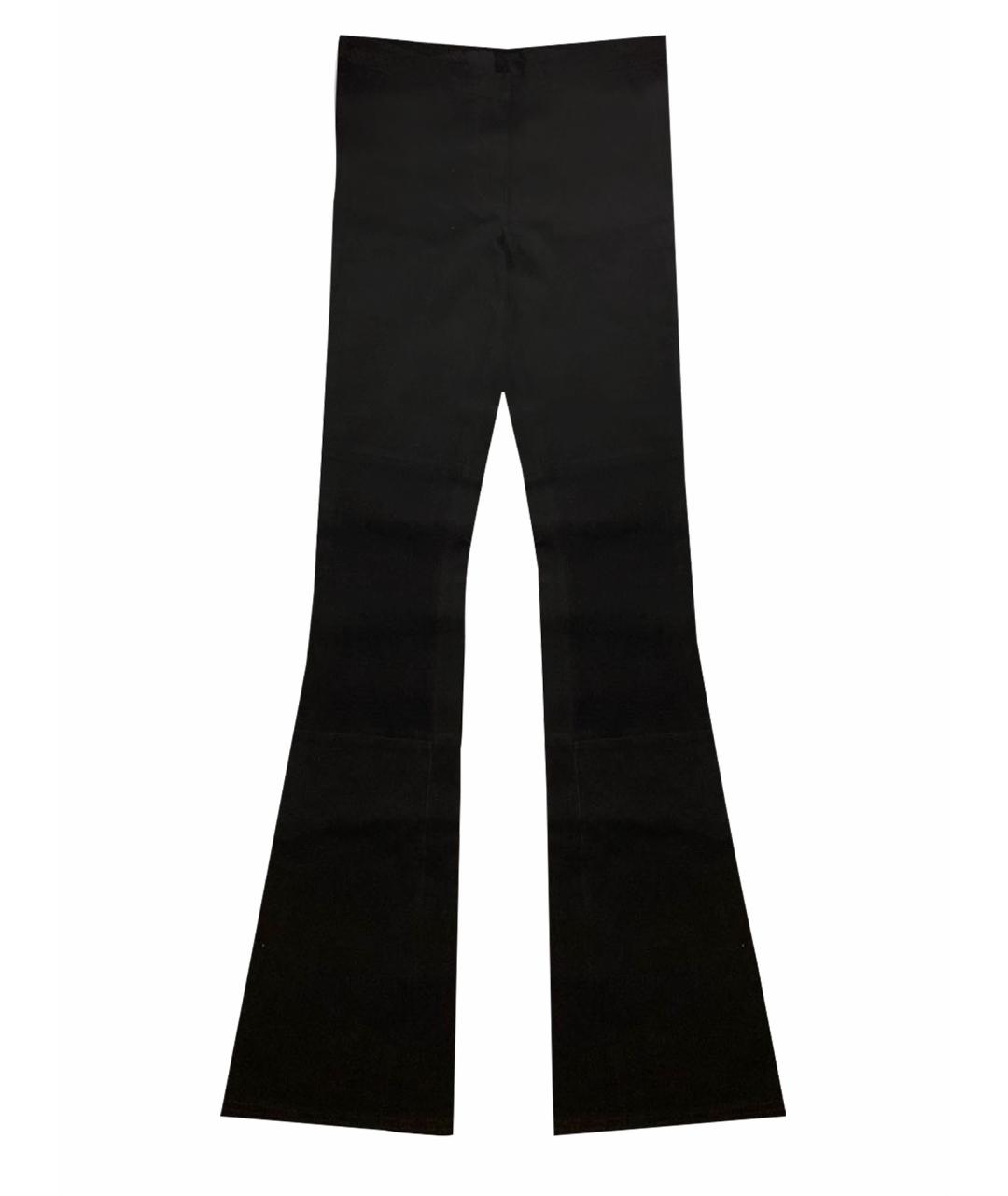 MAJE Черные замшевые брюки узкие, фото 1
