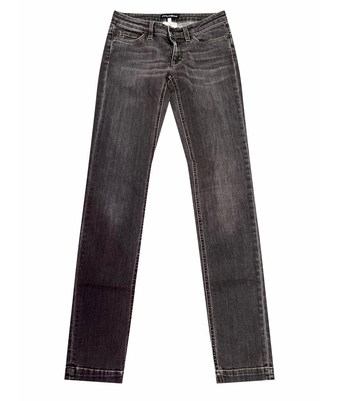 DOLCE&GABBANA Коричневые хлопковые прямые джинсы, фото 1