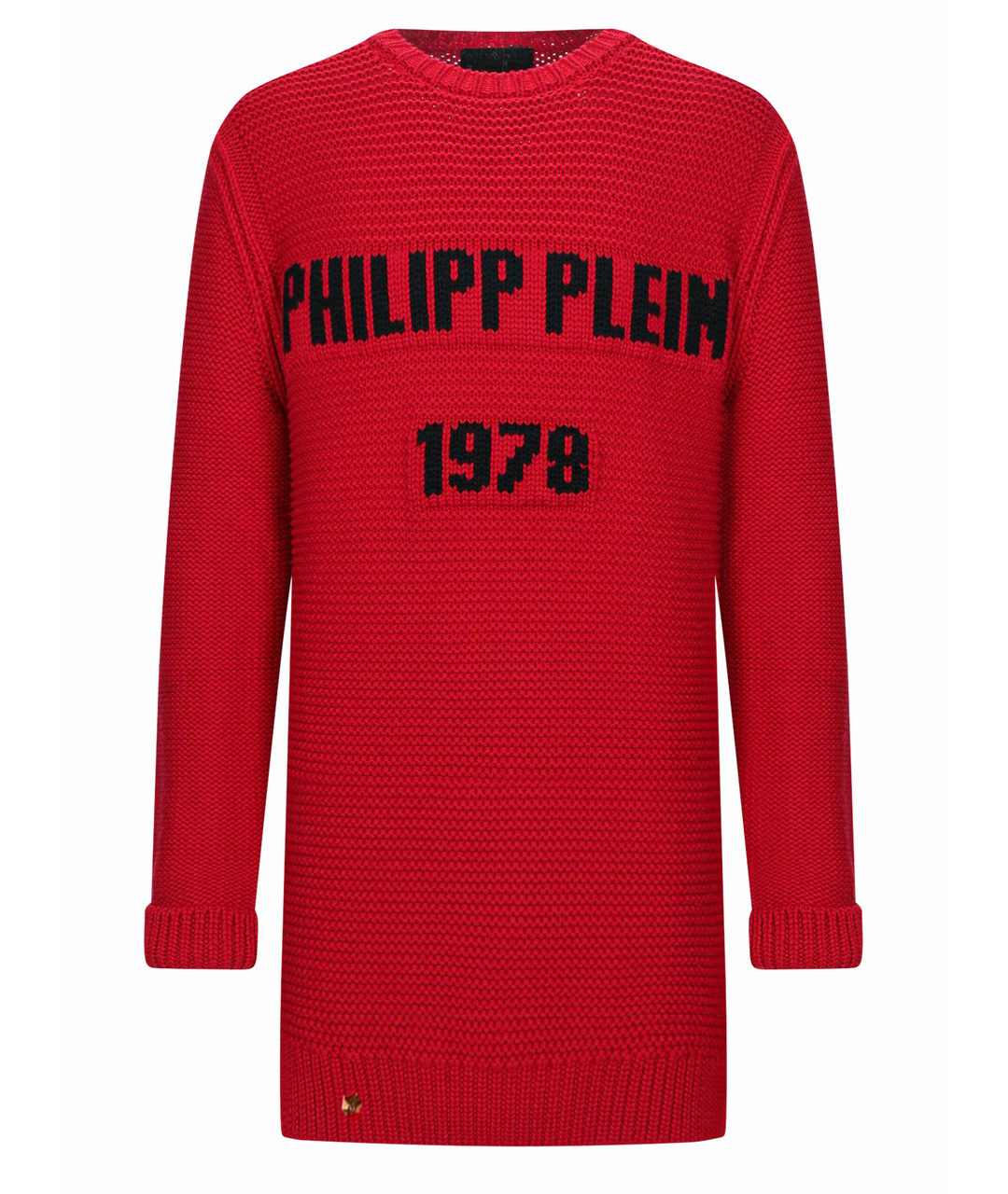 PHILIPP PLEIN Красное шерстяное платье, фото 1