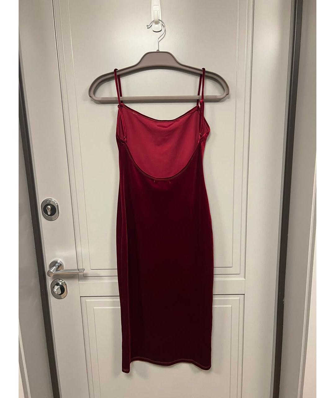 REFORMATION Бордовое бархатное вечернее платье, фото 2