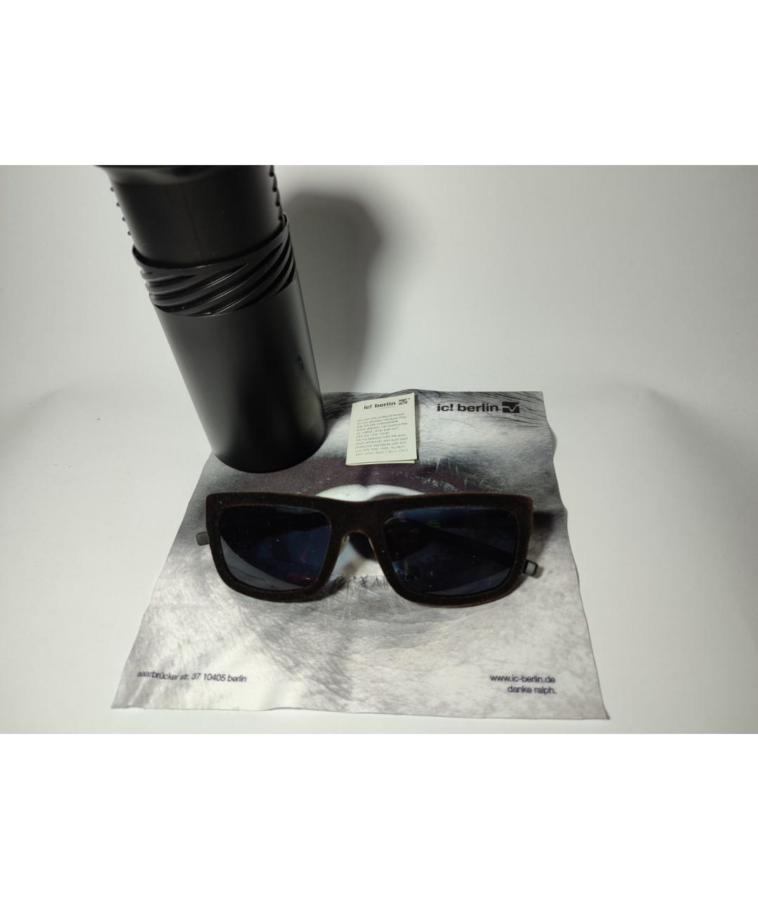 ICBERLIN Коричневые металлические солнцезащитные очки, фото 2