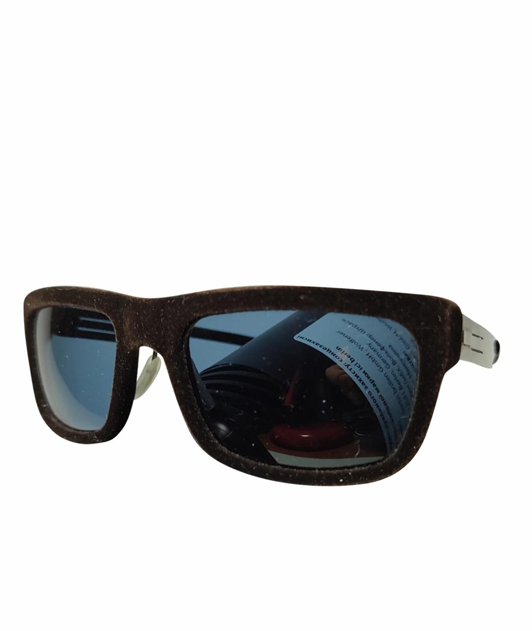 ICBERLIN Коричневые металлические солнцезащитные очки, фото 1