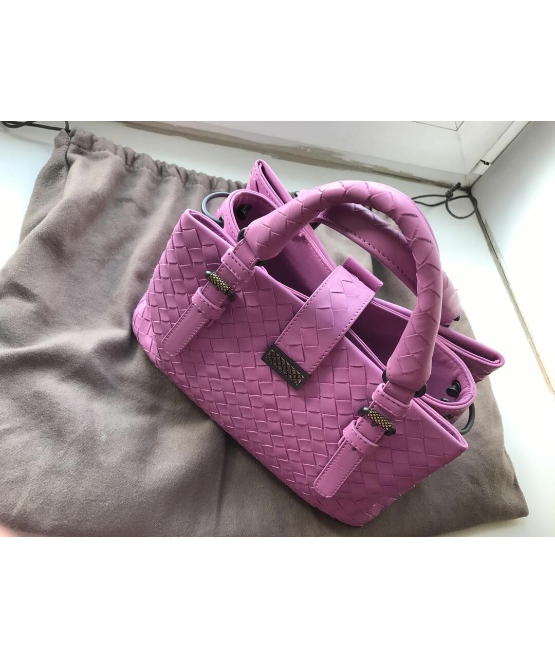 BOTTEGA VENETA Кожаная сумка тоут, фото 5