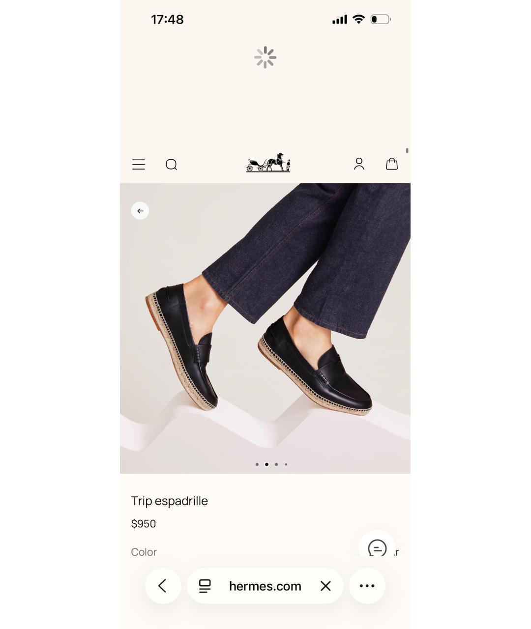 HERMES Черные кожаные эспадрильи, фото 4