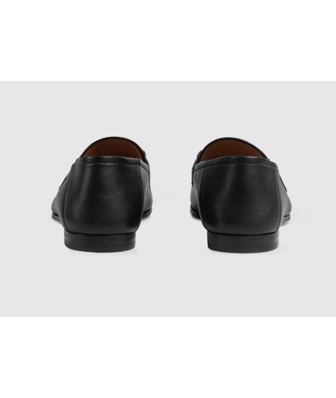 GUCCI Черные кожаные лоферы, фото 4