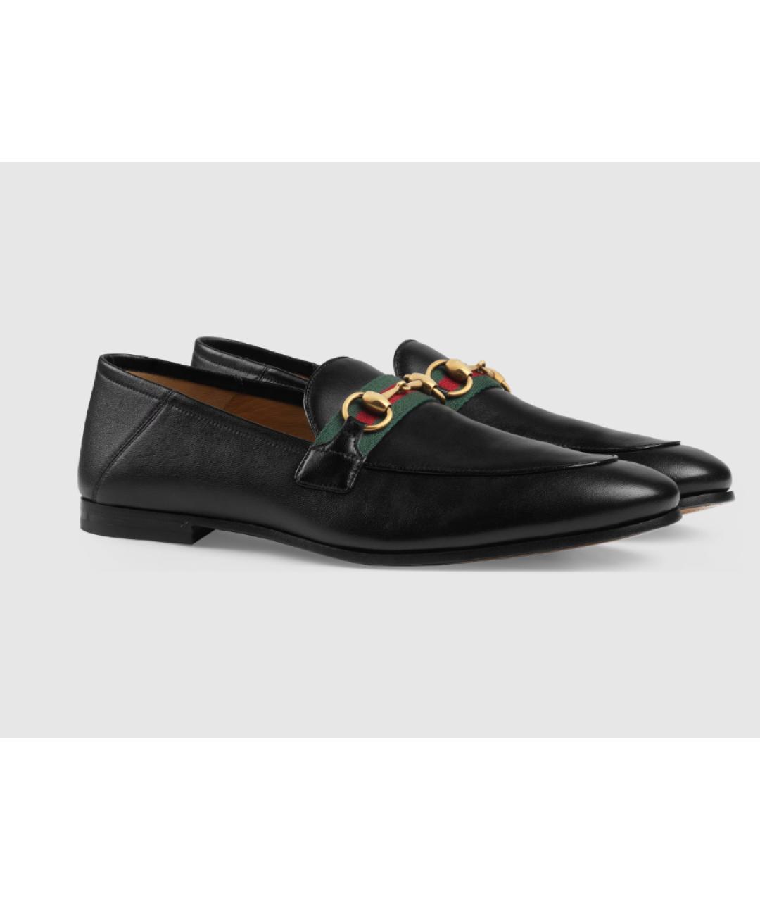 GUCCI Черные кожаные лоферы, фото 2