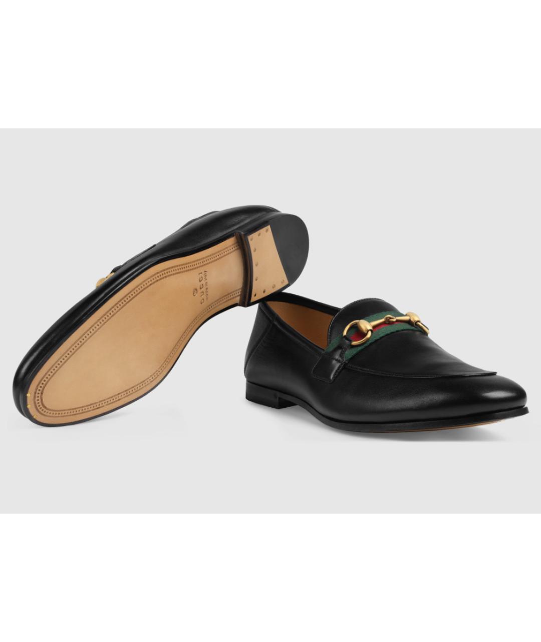 GUCCI Черные кожаные лоферы, фото 5