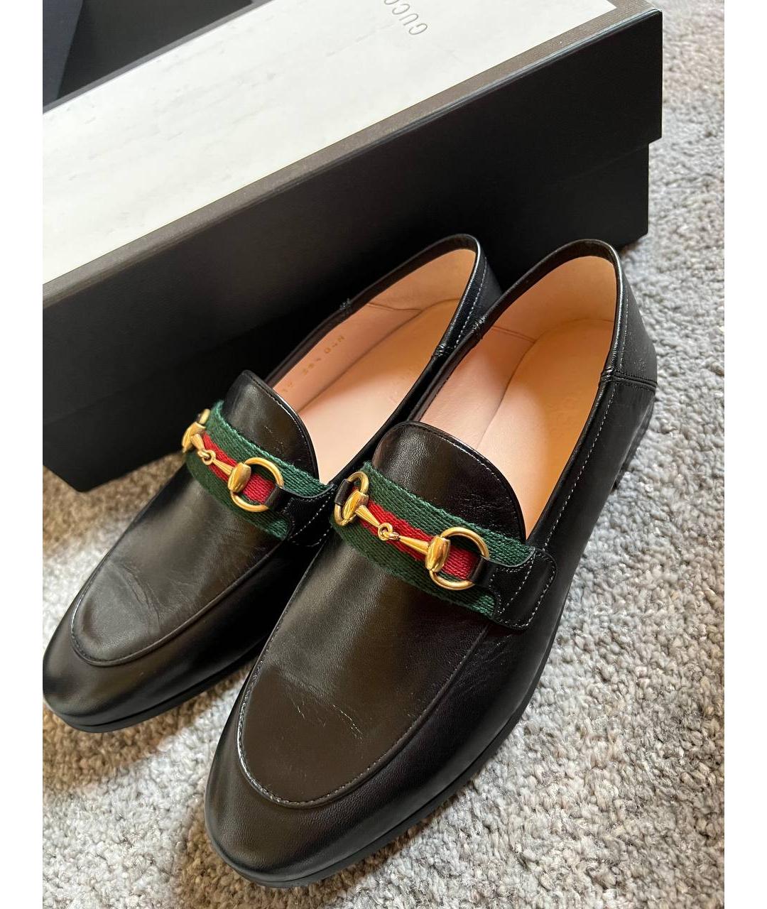 GUCCI Черные кожаные лоферы, фото 6